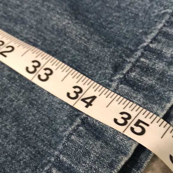 Vintage Marsh Landing Denim Skirt Womens 16 Button Up Blue Jean Lagenlook 90s - Picture 8 of 8